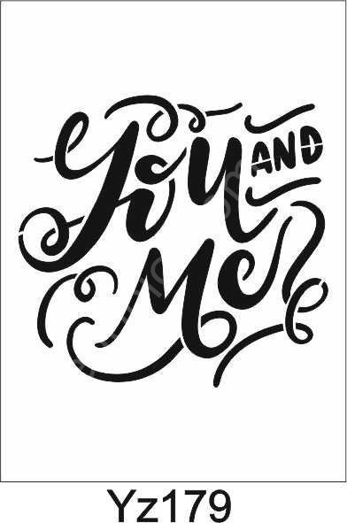 Yazı Desenler Stencil Şablon (25x25) YZ-179