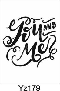 Yazı Desenler Stencil Şablon (25x25) YZ-179