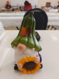 Çiçekli Büyük Gnome Dekoratif Cüce 16x10cm