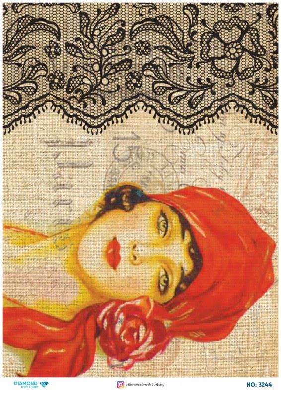 Diamond Pirinç Dekopaj Kağıdı - 3244