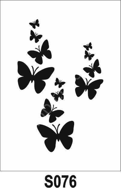 Diğer Karışık Desenler Stencil Şablon (21x30) S-076