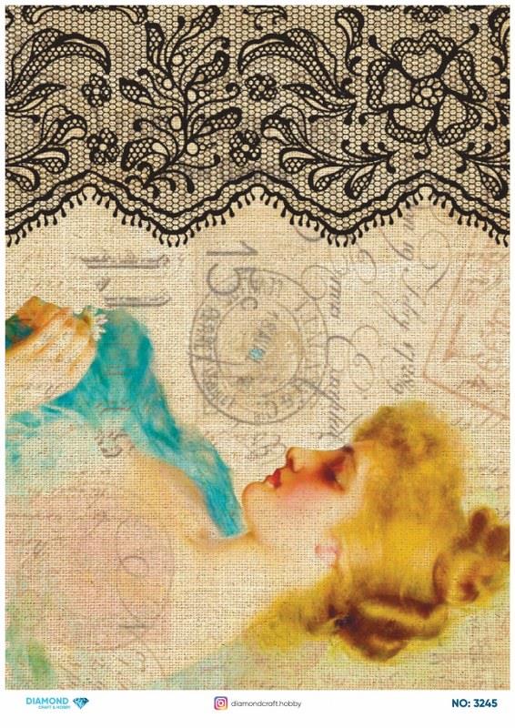 Diamond Pirinç Dekopaj Kağıdı - 3245