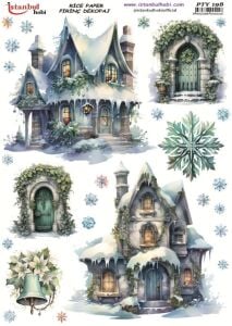 Pirinç Dekopaj Kağıdı 30x42cm PTY-198 Yılbaşı