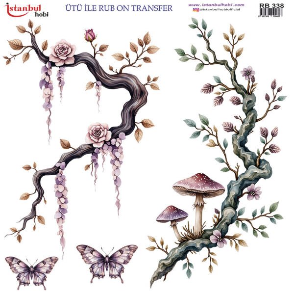 Ütü ile Rub On Transfer Kağıdı 30x30cm RB-338