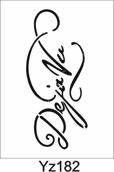 Yazı Desenler Stencil Şablon (15x30) YZ-182