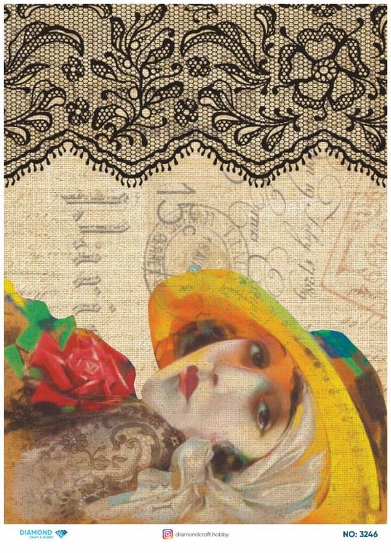 Diamond Pirinç Dekopaj Kağıdı - 3246