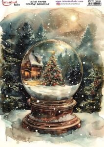 Pirinç Dekopaj Kağıdı 30x42cm PTY-329 Yılbaşı