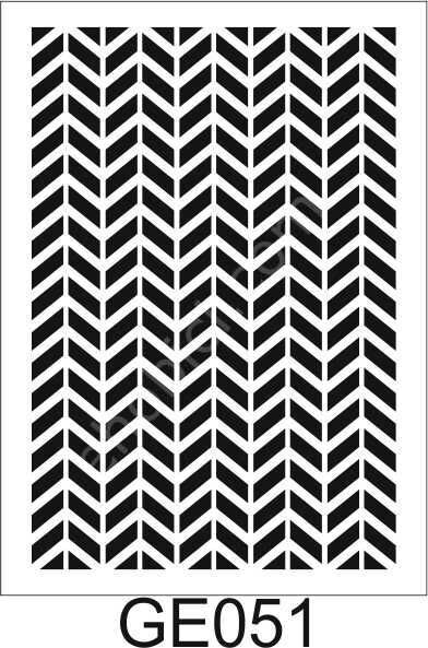 Geometrik Desenler Stencil Şablon (21x30) GE-051