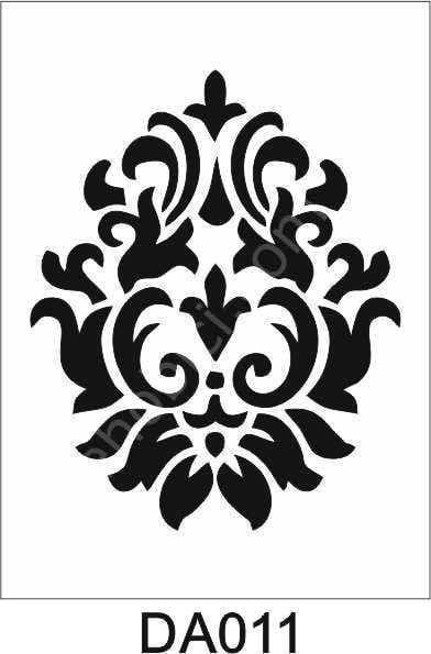 Damask Desen Stencil Şablon (21x30) DA-011