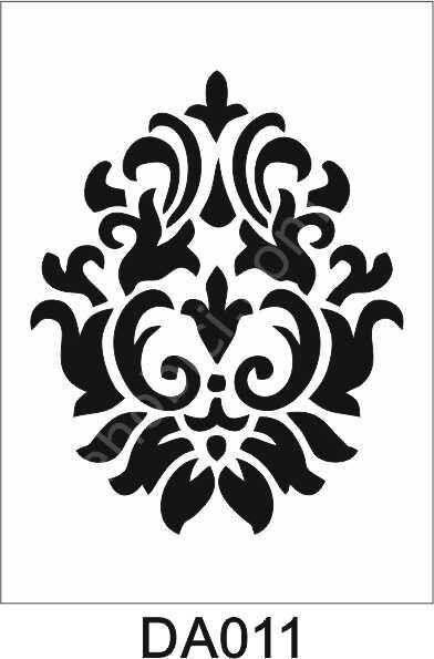 Damask Desen Stencil Şablon (21x30) DA-011