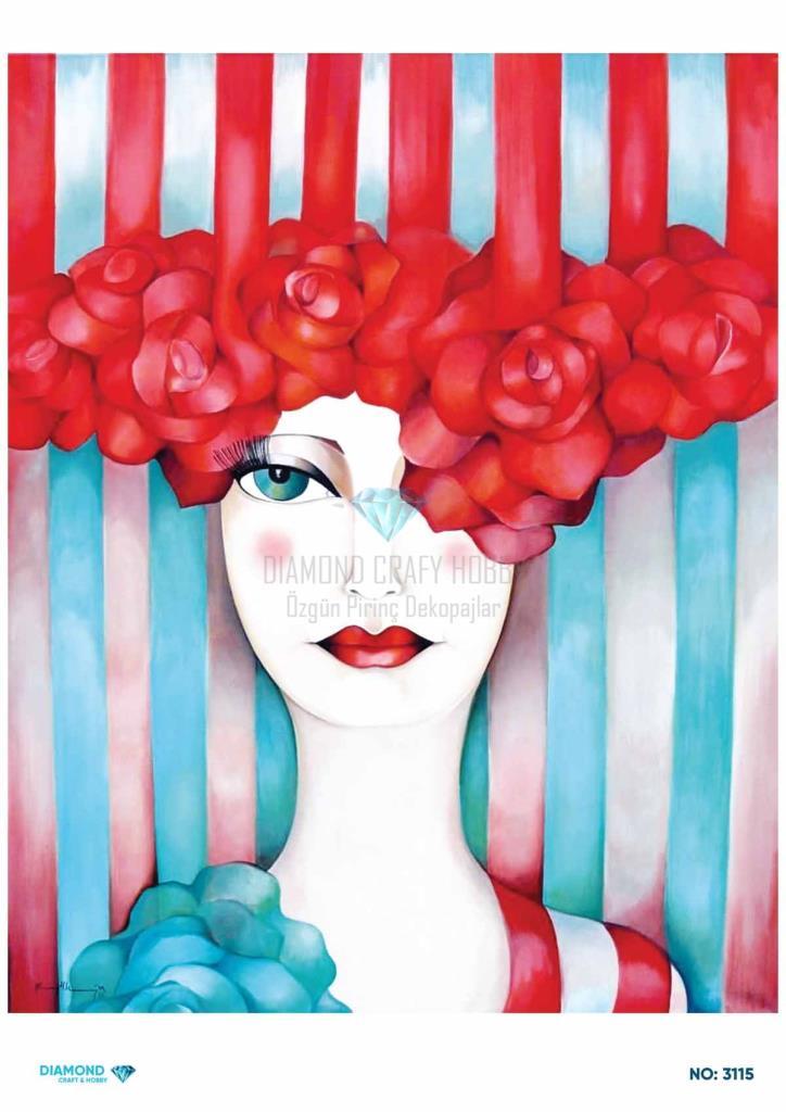 Diamond Pirinç Dekopaj Kağıdı - 3115