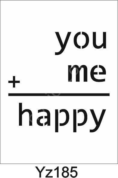 Yazı Desenler Stencil Şablon (25x25) YZ-185