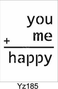 Yazı Desenler Stencil Şablon (25x25) YZ-185