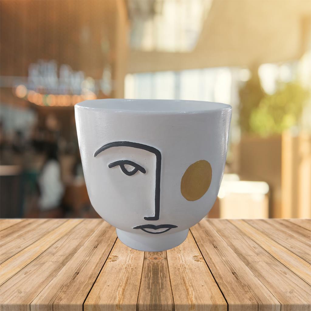 Dekoratif Kısa Yüzlü Seramik Vazo 17x17cm