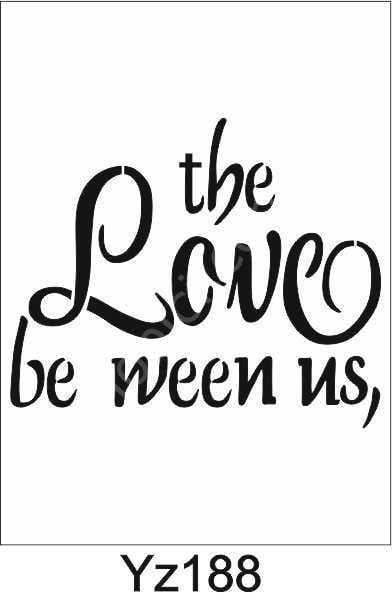 Yazı Desenler Stencil Şablon (25x25) YZ-188