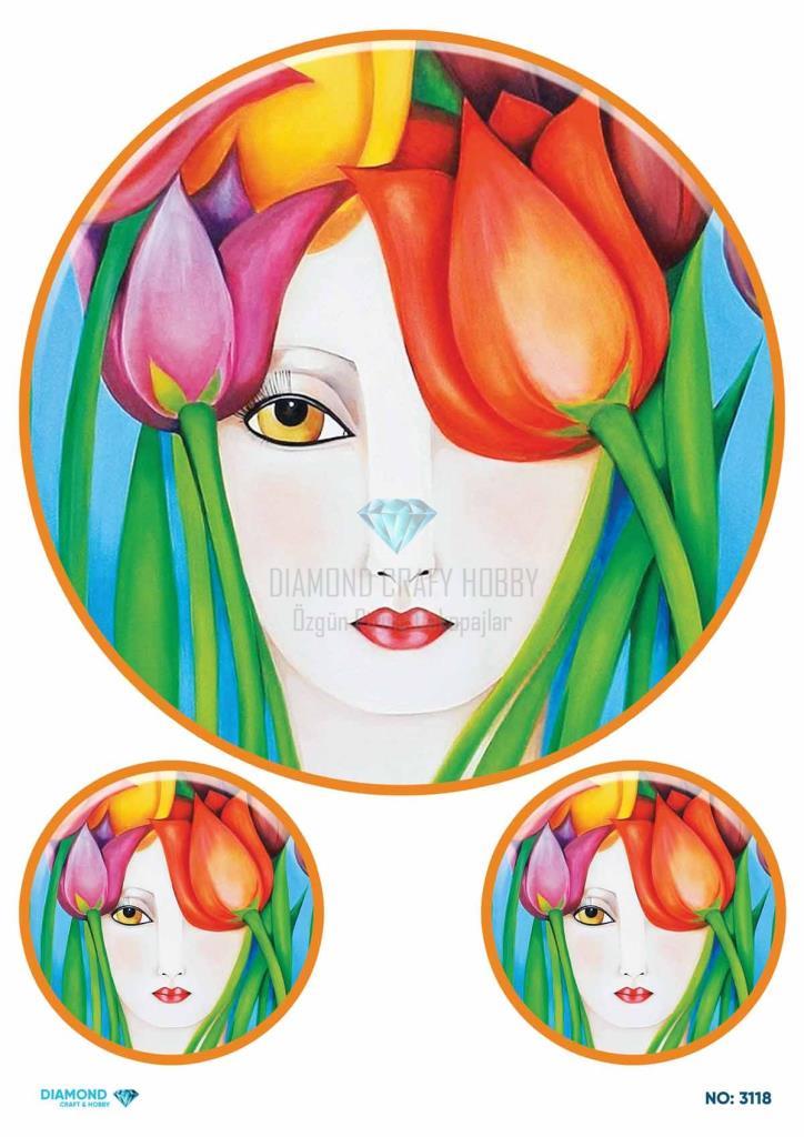 Diamond Pirinç Dekopaj Kağıdı - 3118