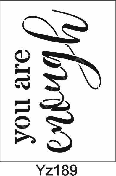 Yazı Desenler Stencil Şablon (21x30) YZ-189