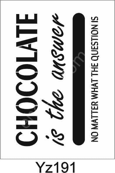 Yazı Desenler Stencil Şablon (21x30) YZ-191