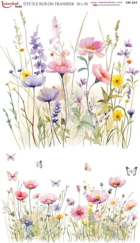 Ütü İle Rub On Transfer Kağıdı 30x50cm CK331