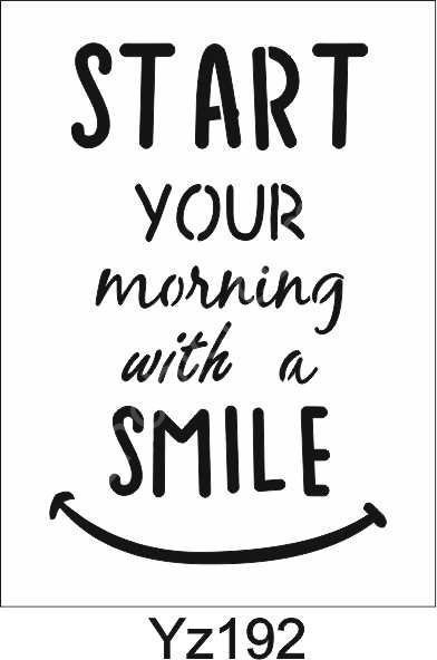 Yazı Desenler Stencil Şablon (21x30) YZ-192