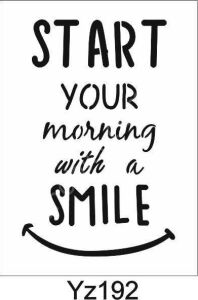 Yazı Desenler Stencil Şablon (21x30) YZ-192