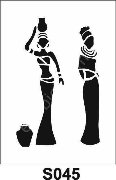Diğer Karışık Desenler Stencil Şablon (21x30) S-045