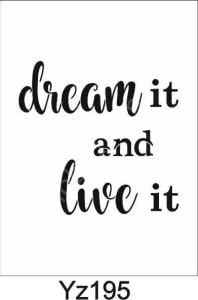 Yazı Desenler Stencil Şablon (25x25) YZ-195