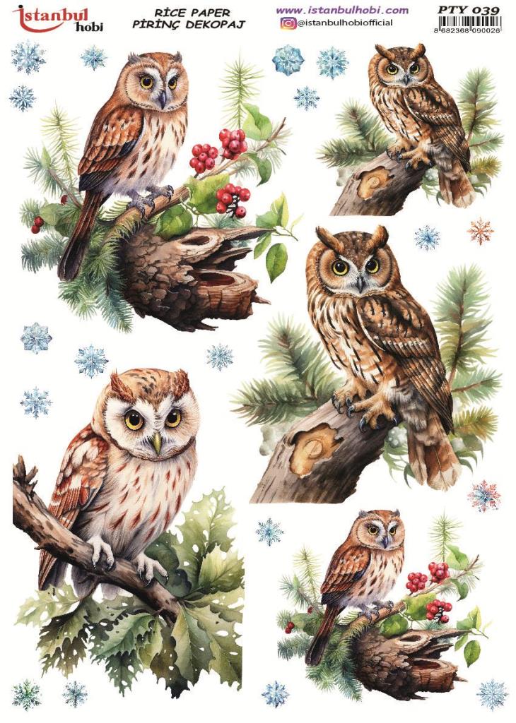 Pirinç Dekopaj Kağıdı 30x42cm PTY-039 Yılbaşı