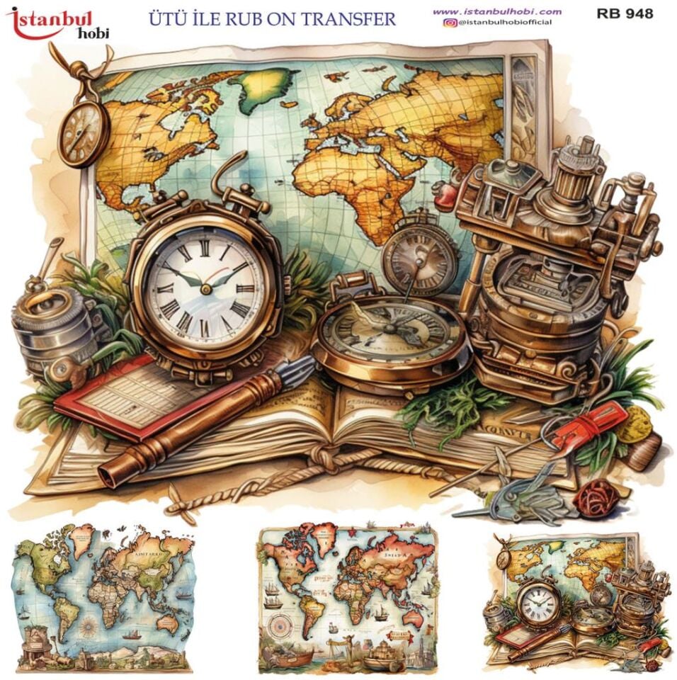 Ütü ile Rub On Transfer Kağıdı 30x30cm RB-948