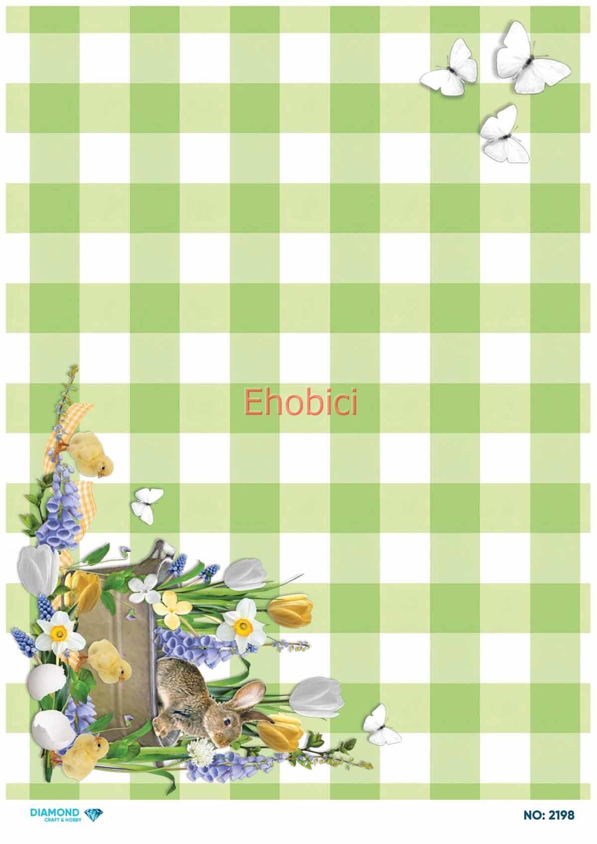 Diamond Pirinç Dekopaj Kağıdı - 2198