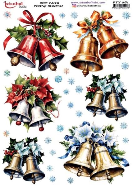 Pirinç Dekopaj Kağıdı 30x42cm PTY-061 Yılbaşı