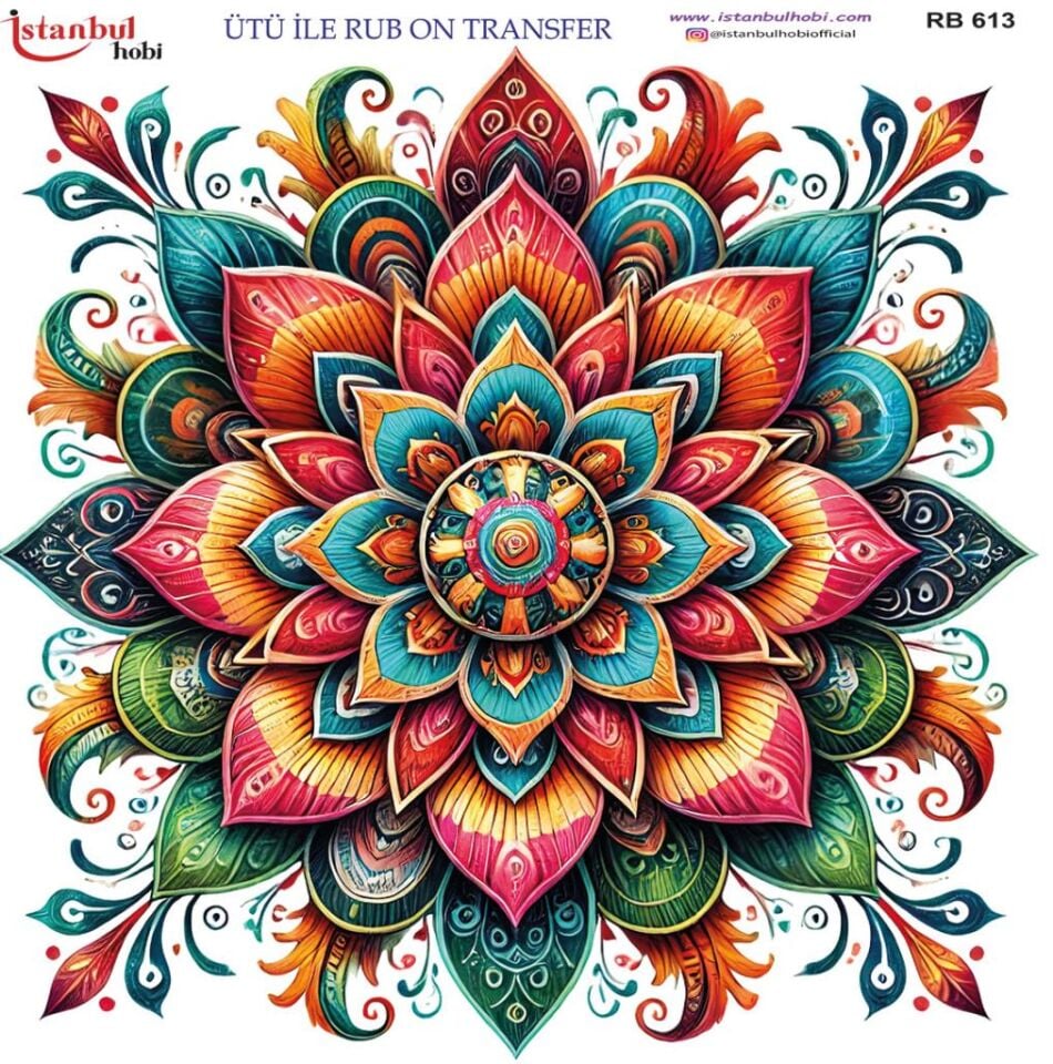 Ütü ile Rub On Transfer Kağıdı 30x30cm RB-613