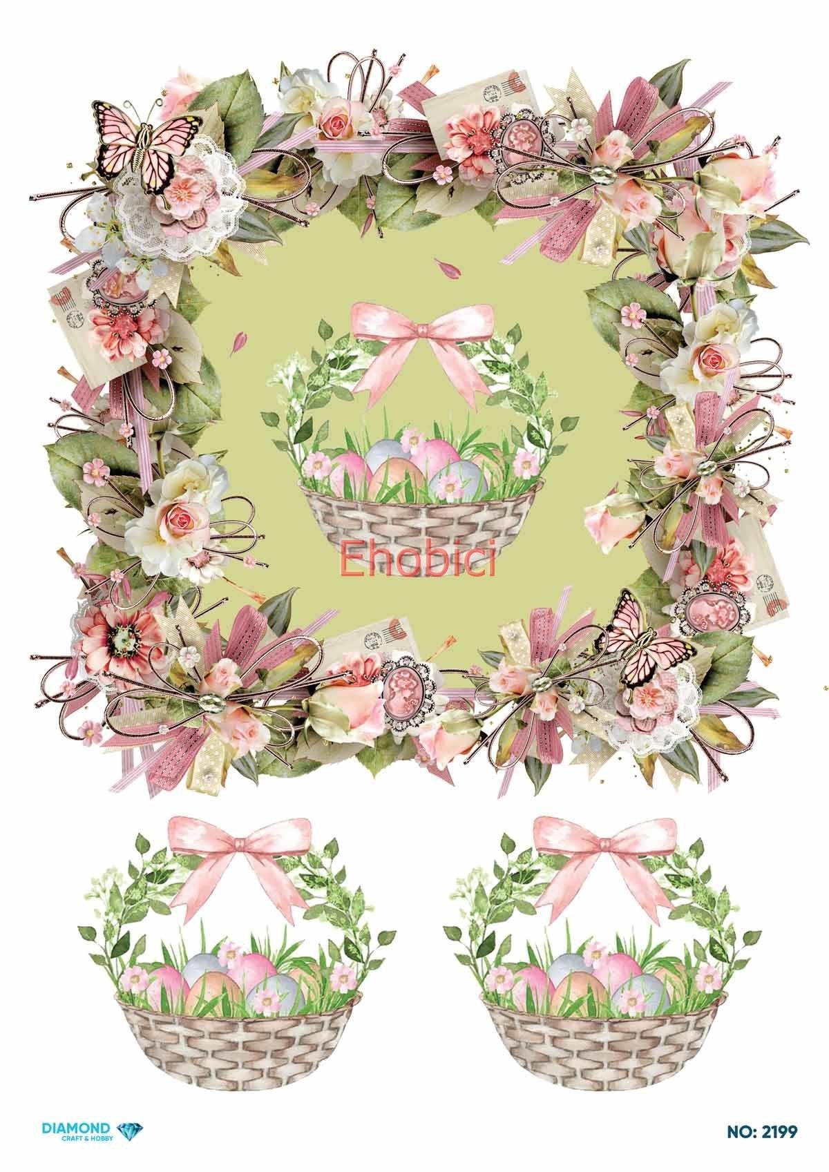 Diamond Pirinç Dekopaj Kağıdı - 2199