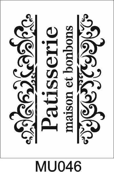 Mutfak Temalı Desenler Stencil Şablon (21x30) MU-046