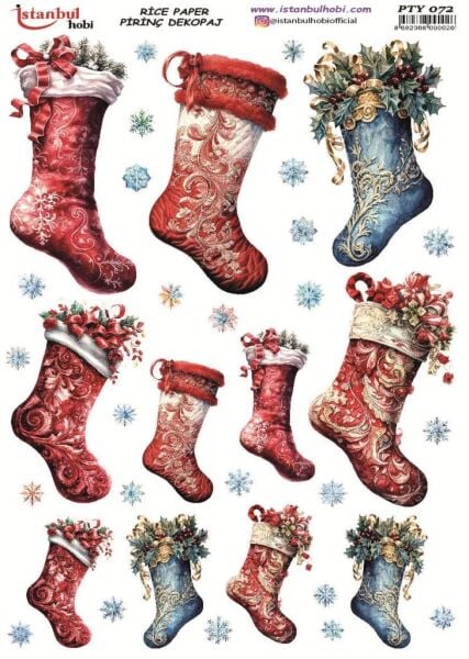 Pirinç Dekopaj Kağıdı 30x42cm PTY-072 Yılbaşı