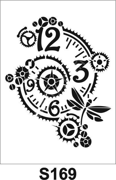 Diğer Karışık Desenler Stencil Şablon (21x30) S-169
