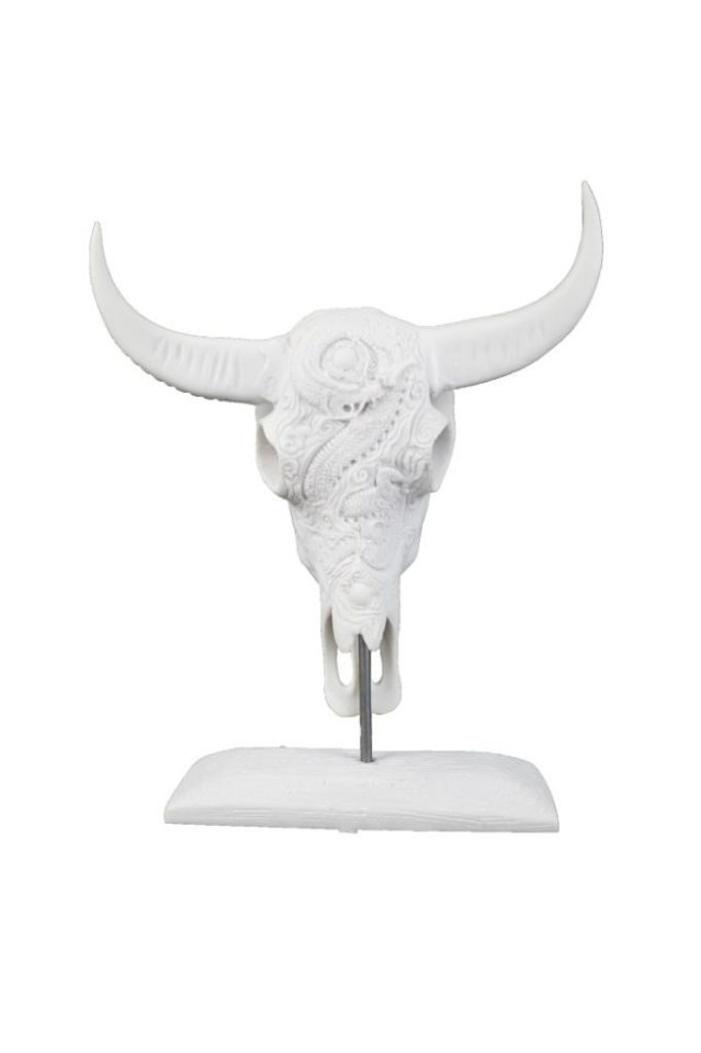 Polyester Boynuzlu Kafatası 30x25cm HYK746