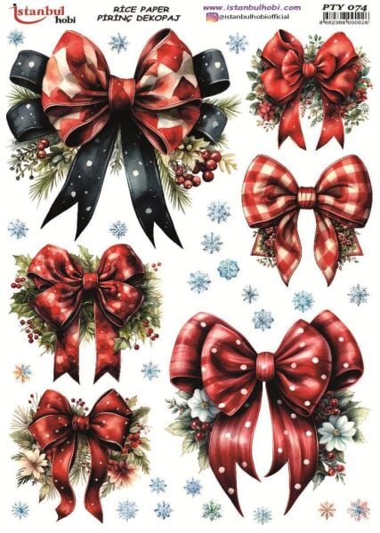 Pirinç Dekopaj Kağıdı 30x42cm PTY-074 Yılbaşı