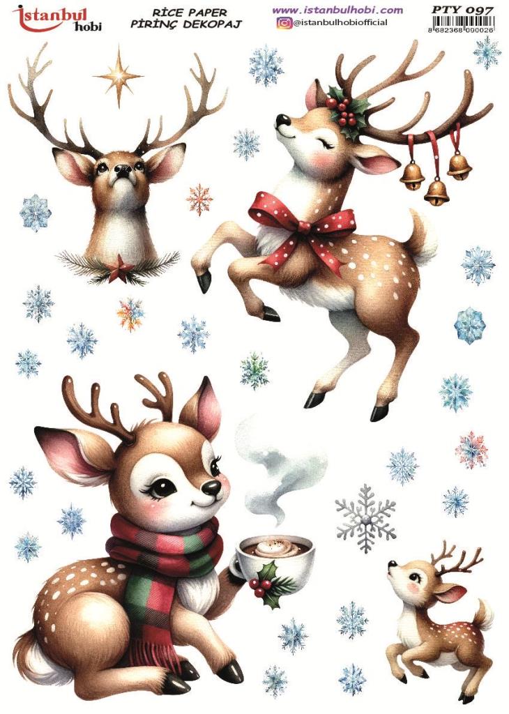 Pirinç Dekopaj Kağıdı 30x42cm PTY-097 Yılbaşı