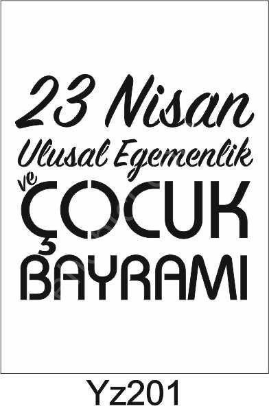 Yazı Desenler Stencil Şablon (25x25) YZ-201