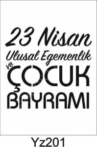 Yazı Desenler Stencil Şablon (25x25) YZ-201