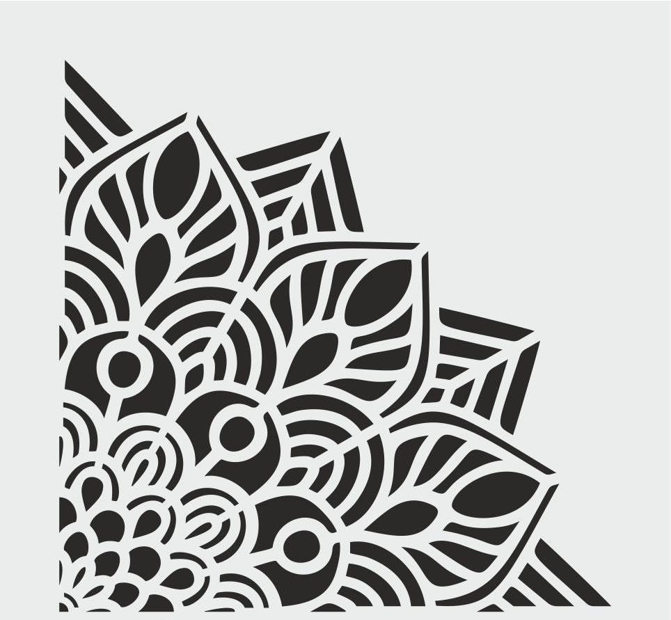 Mandala Duvar Dekor Stencil Şablon (40x40) MA-109