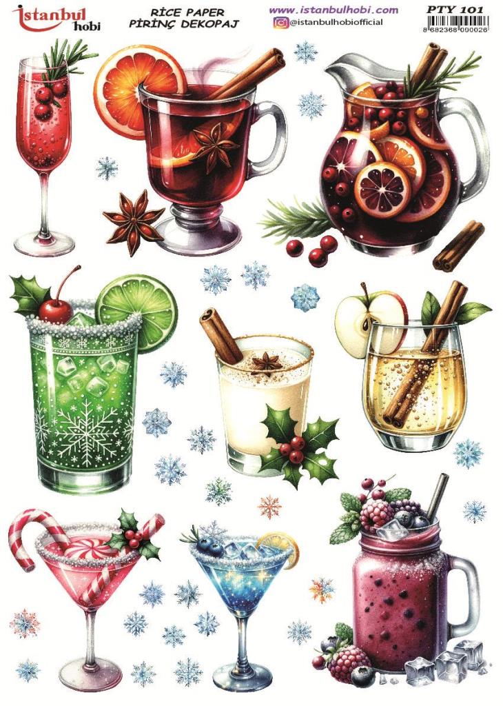 Pirinç Dekopaj Kağıdı 30x42cm PTY-101 Yılbaşı