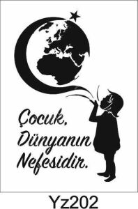 Yazı Desenler Stencil Şablon (21x30) YZ-202