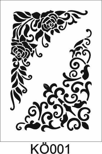 Köşe Desenler Stencil Şablon (21x30) KÖ-001