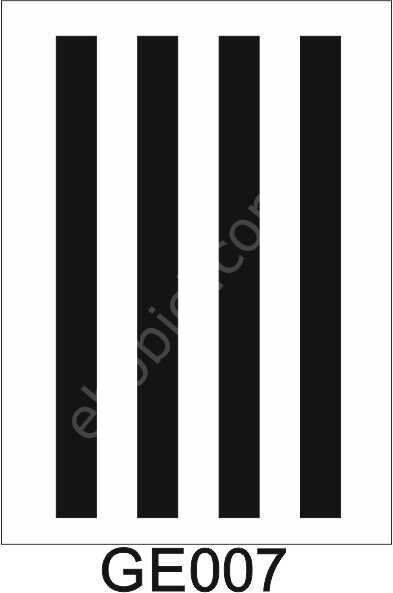 Geometrik Desenler Stencil Şablon (21x30) GE-007