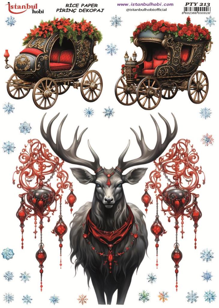 Pirinç Dekopaj Kağıdı 30x42cm PTY-213 Yılbaşı