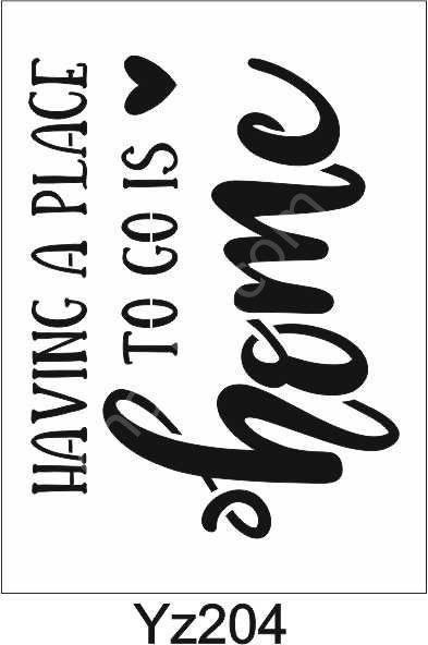 Yazı Desenler Stencil Şablon (21x30) YZ-204