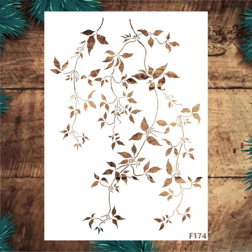 Çiçek Desen Stencil Şablon (35x50) F-174