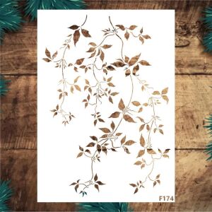 Çiçek Desen Stencil Şablon (35x50) F-174